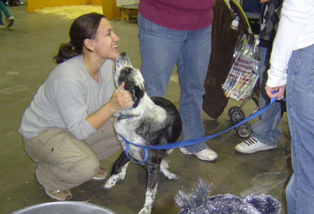 Back at the Rescue Booth - this time as an Ambassador Dog. 